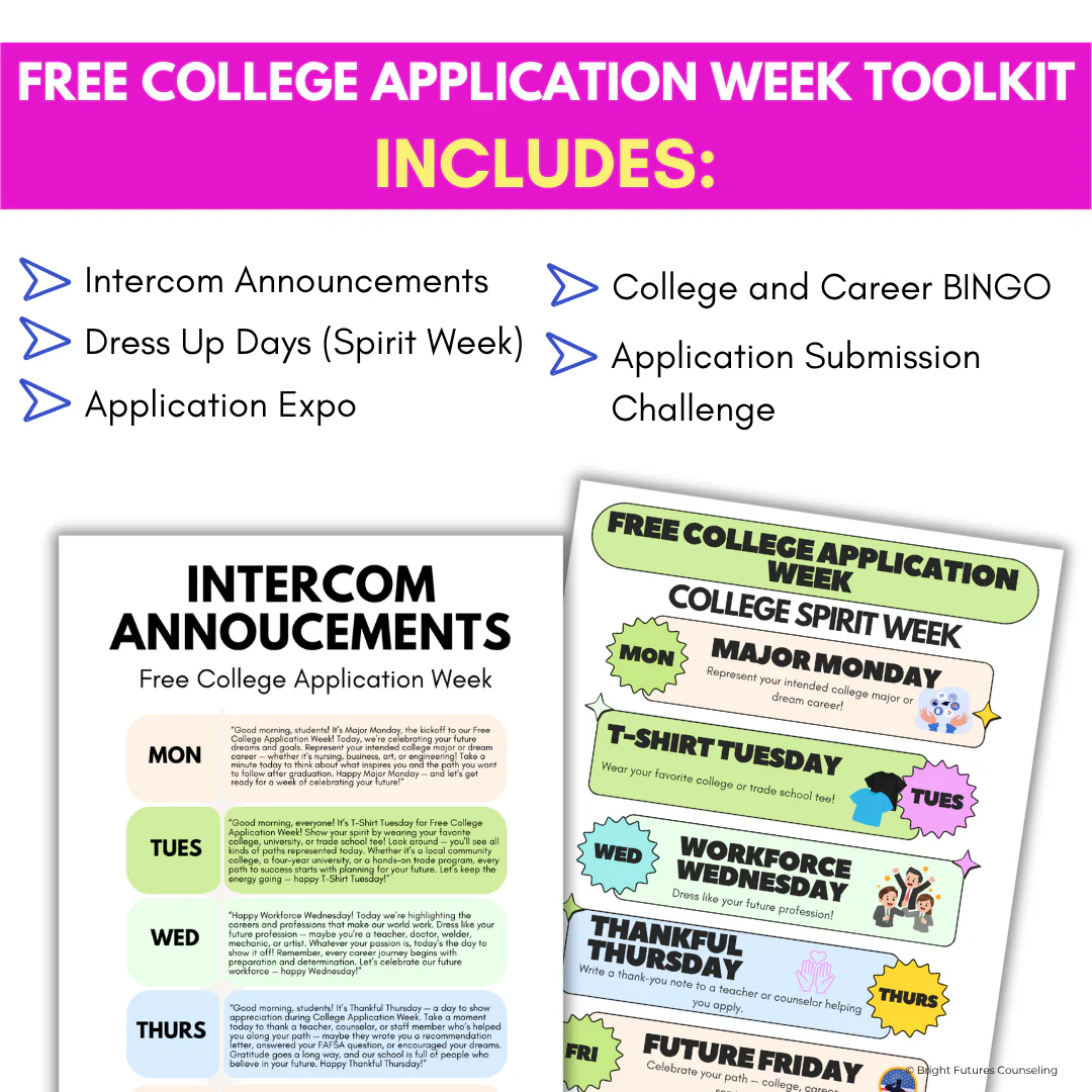 Free College Application Week Planning Toolkit for High School Counseling - Image 4