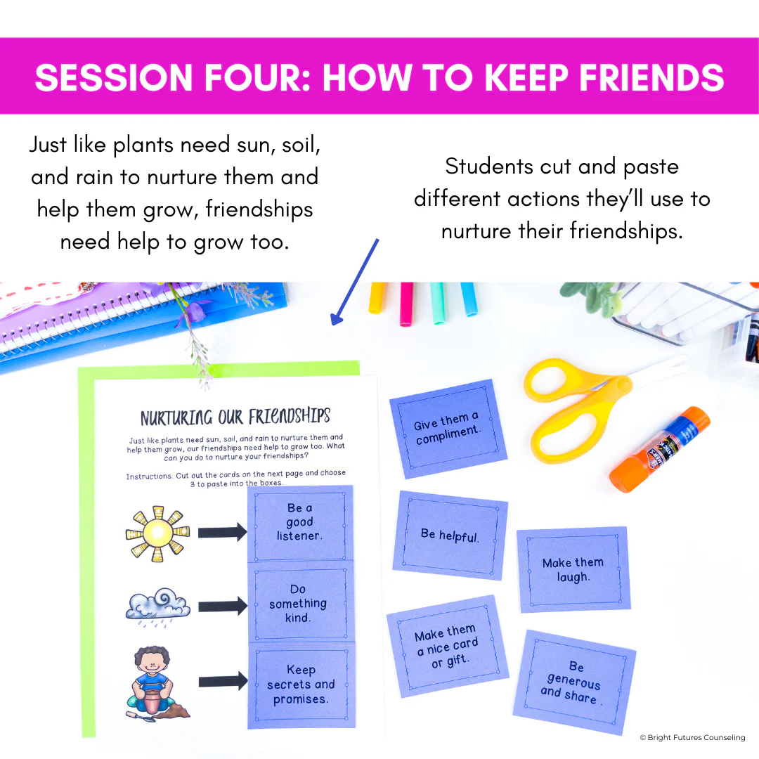 Friendship Activities and Lessons - Blooming Friendships Small Group Counseling - Image 10