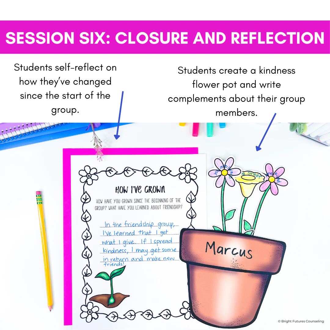 Friendship Activities and Lessons - Blooming Friendships Small Group Counseling - Image 12