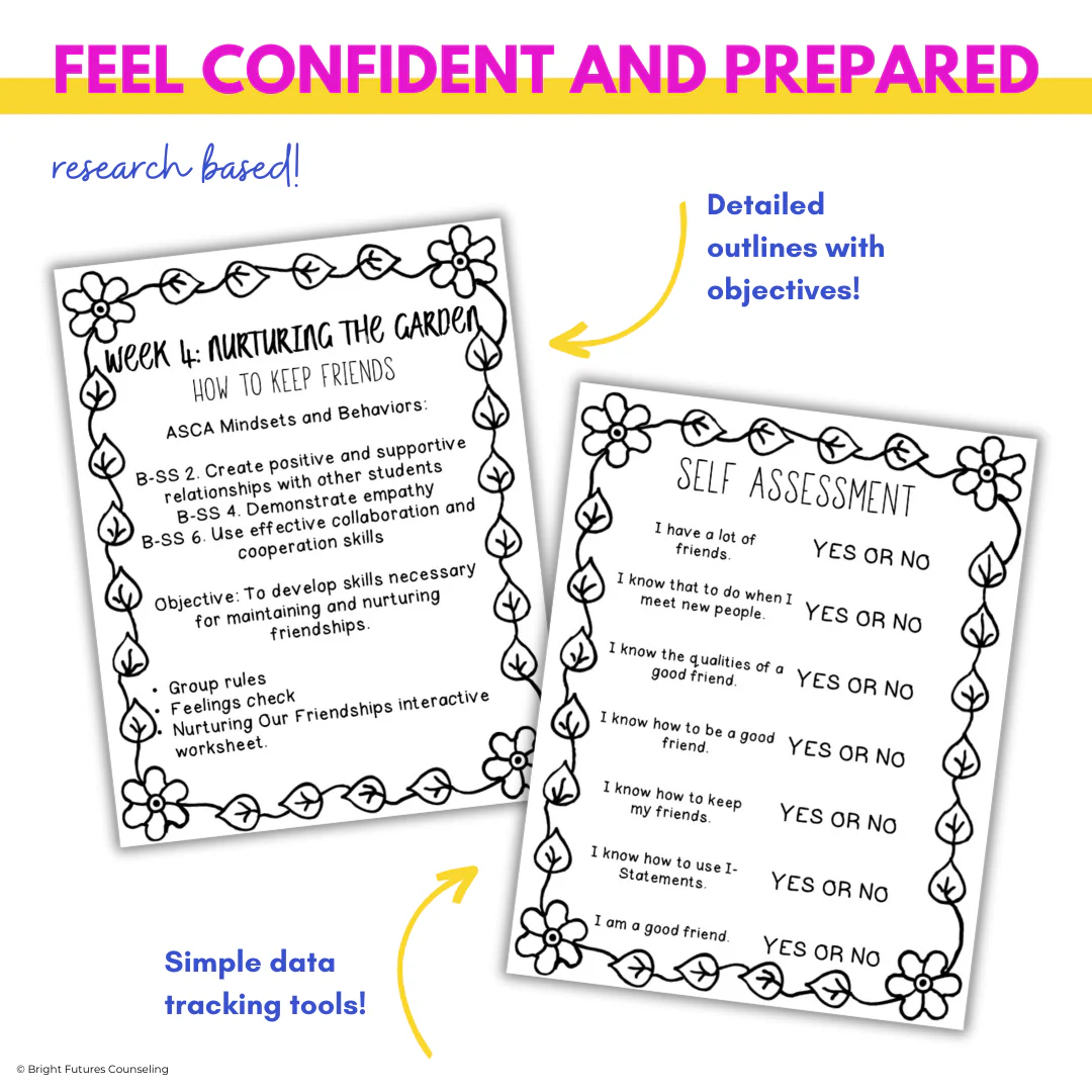 Friendship Activities and Lessons - Blooming Friendships Small Group Counseling - Image 5
