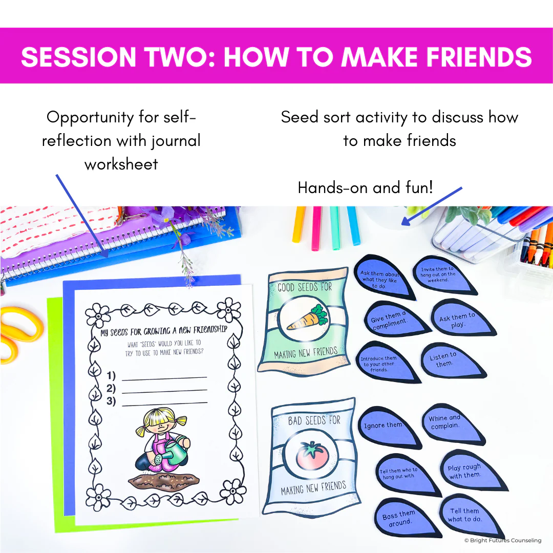 Friendship Activities and Lessons - Blooming Friendships Small Group Counseling - Image 8