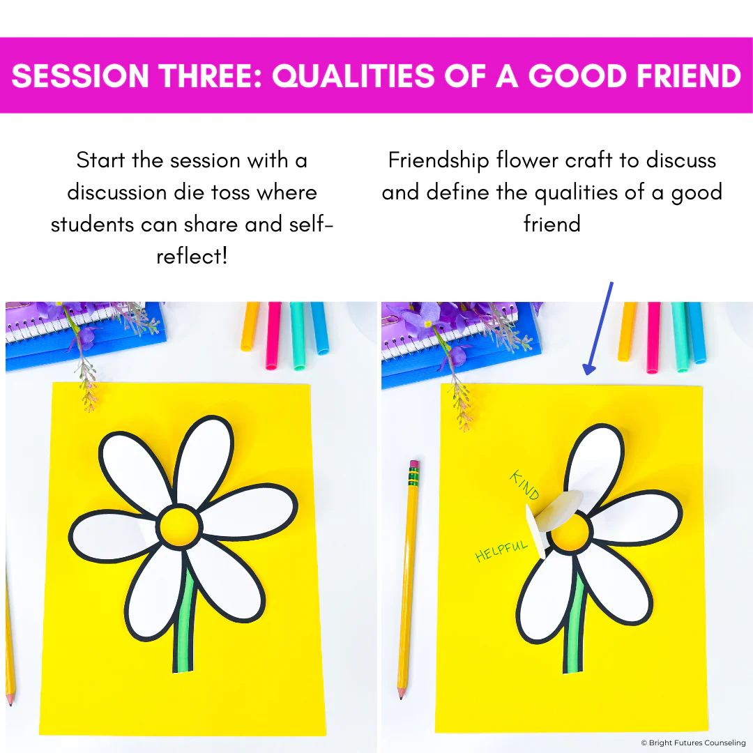 Friendship Activities and Lessons - Blooming Friendships Small Group Counseling - Image 9