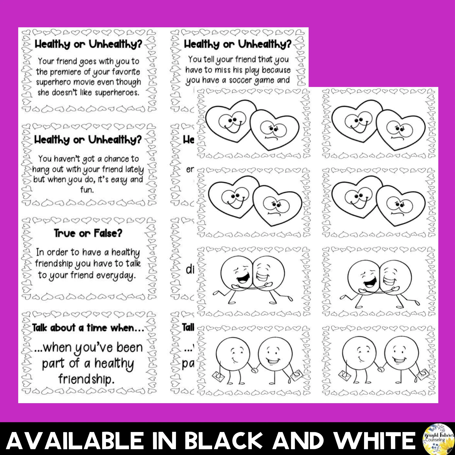 Friendships Discussion Cards - Healthy vs. Unhealthy Valentine's Day Cards - Image 4