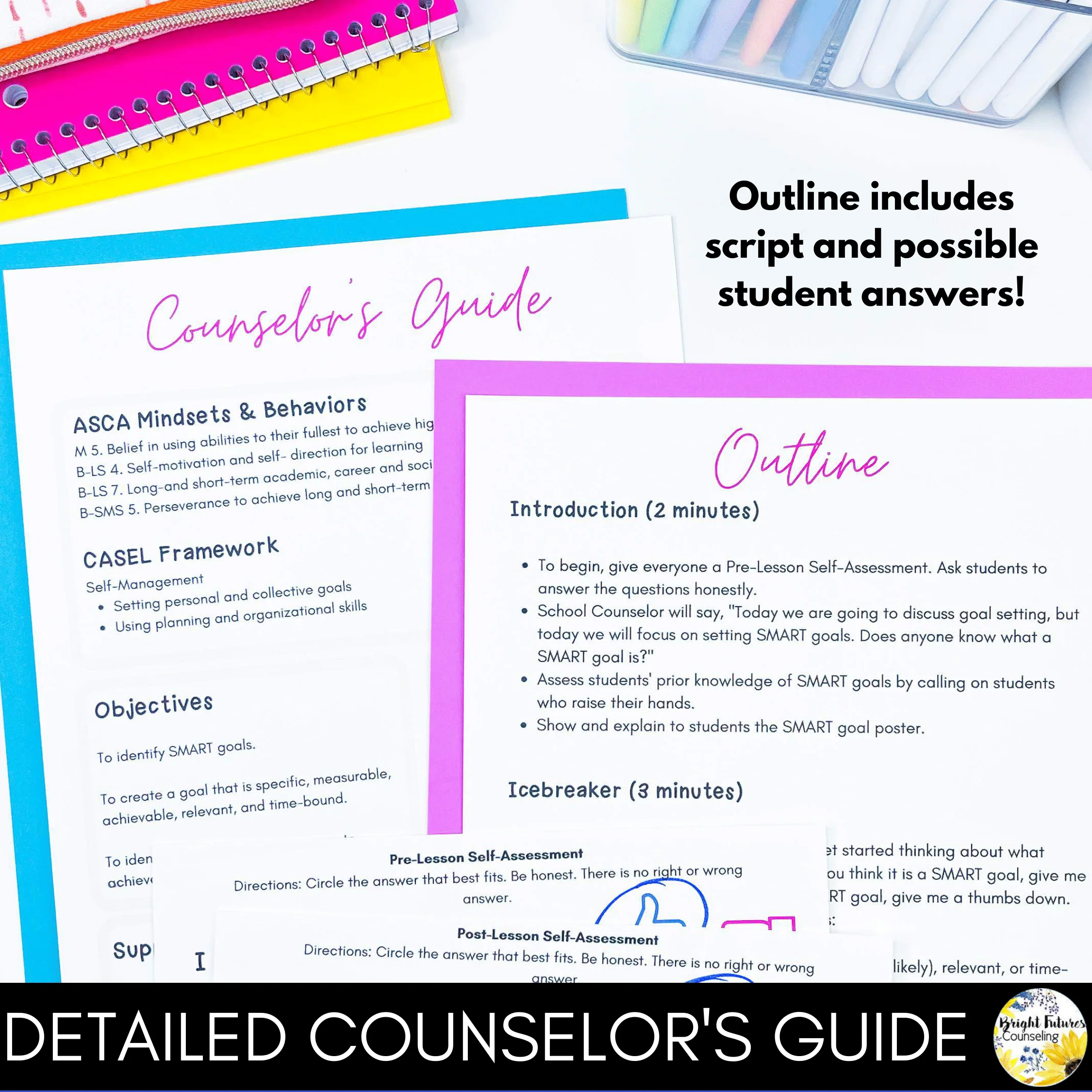 Goal Setting Lesson for Social Emotional Learning & Elementary School Counseling - Image 2