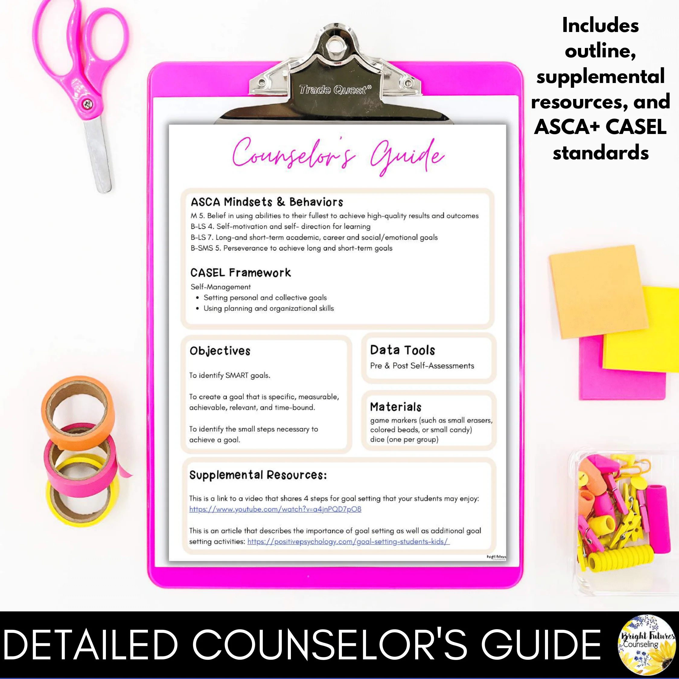 Goal Setting Lesson for Social Emotional Learning & Elementary School Counseling - Image 3