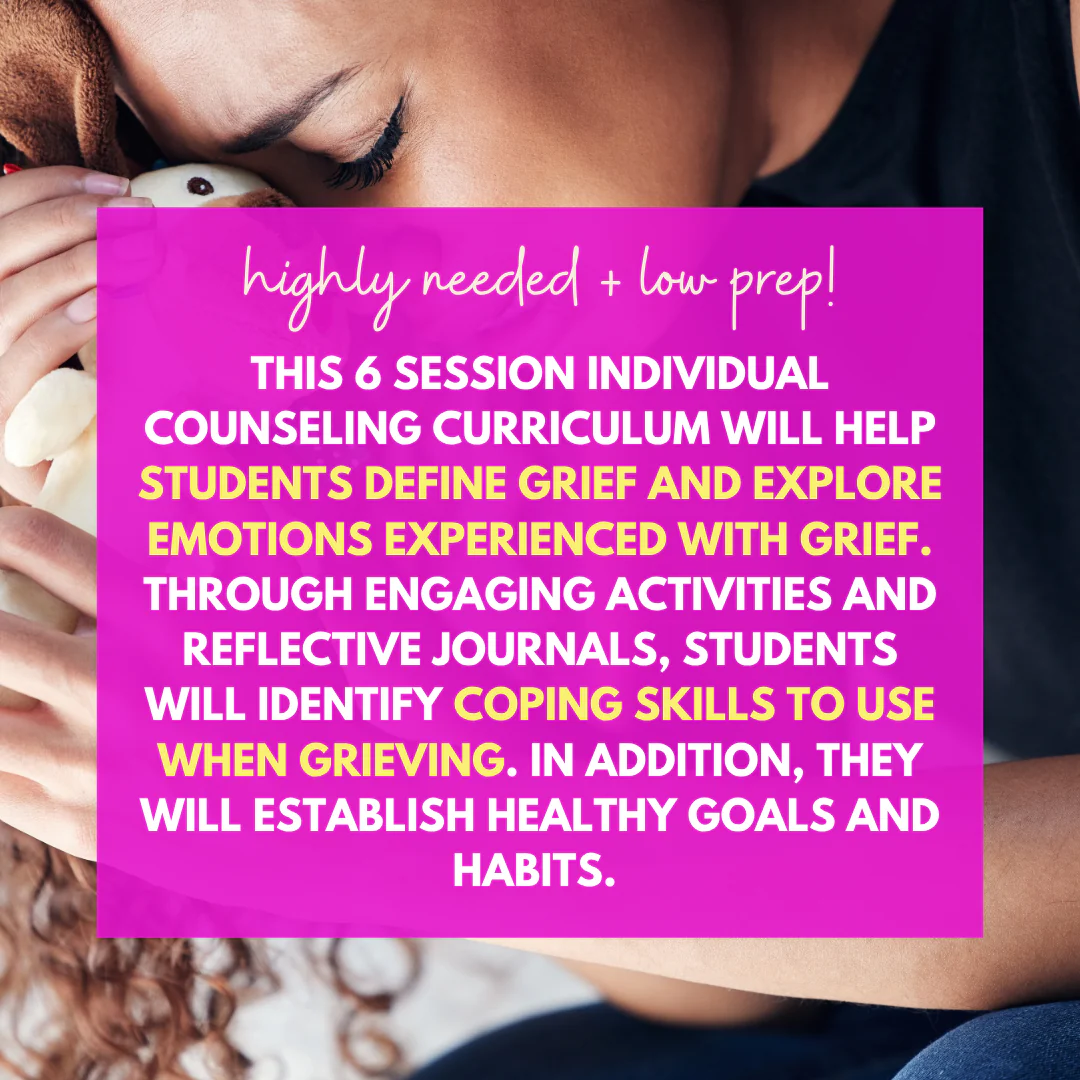 Grief and Loss Middle School Individual Counseling Curriculum- Grief Activities - Image 2
