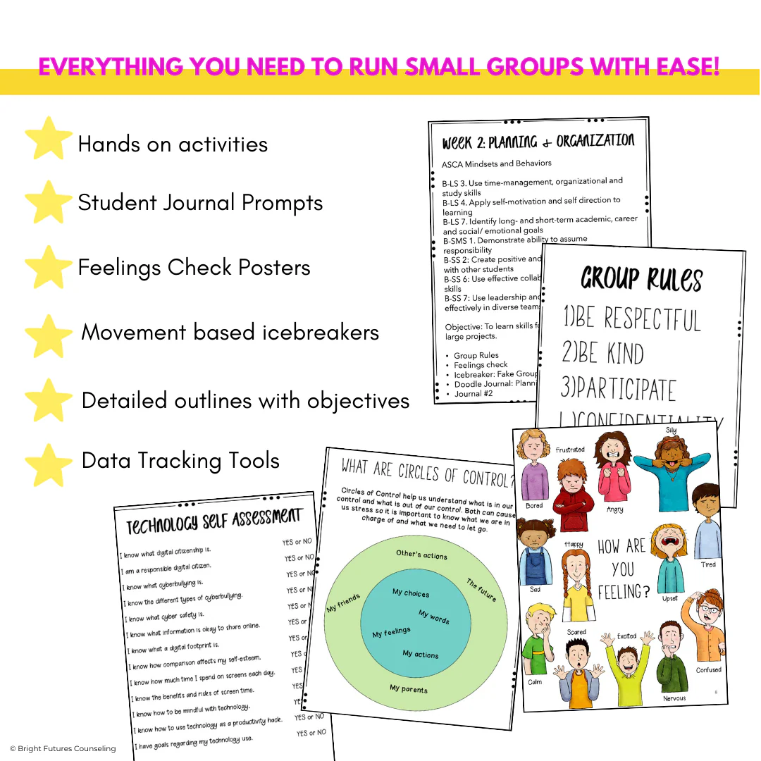 Group Curriculum BUNDLE II 10 Counseling Small Groups - Image 12