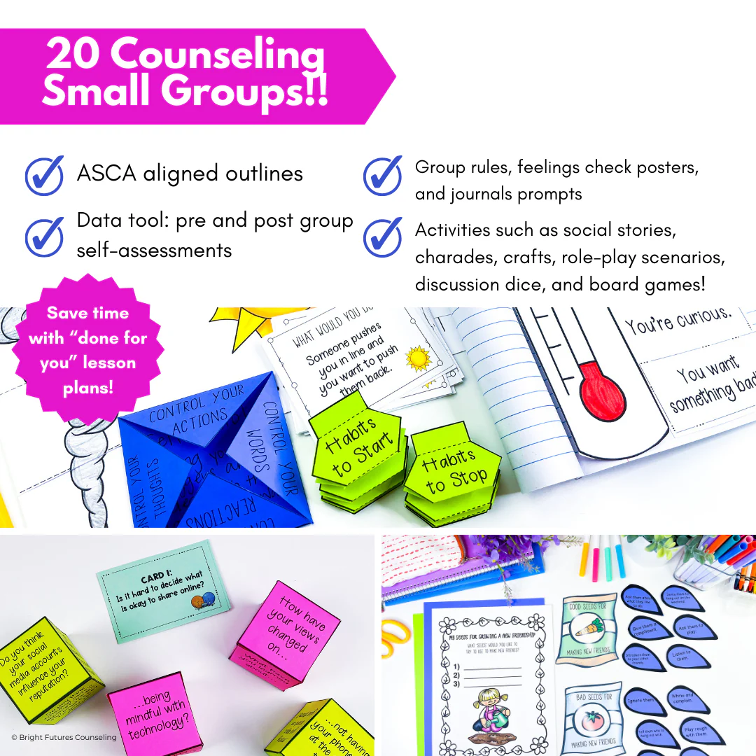 School Counseling Curriculum: 20 Research-based and Ready to Use Small Groups - Image 4