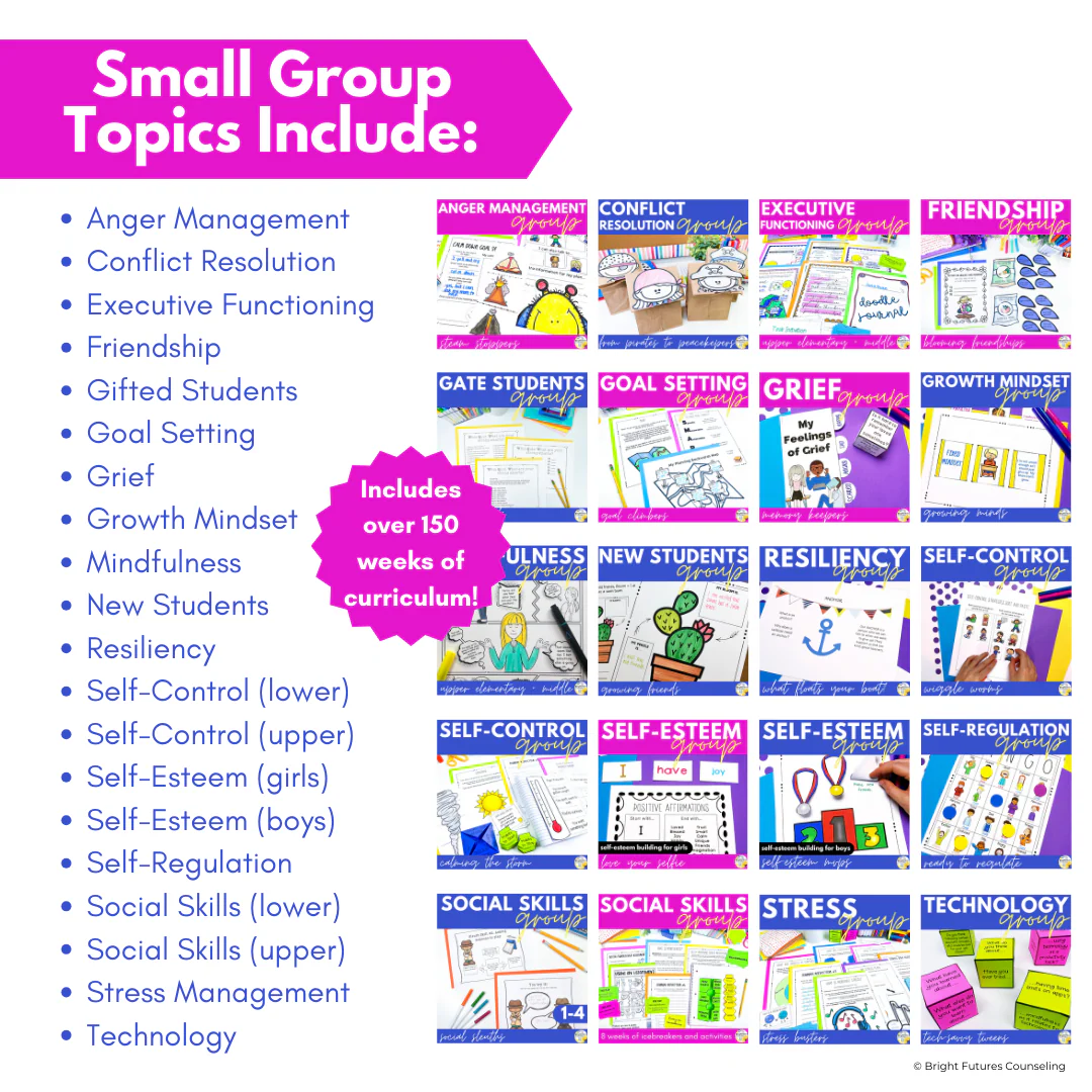School Counseling Curriculum: 20 Research-based and Ready to Use Small Groups - Image 5