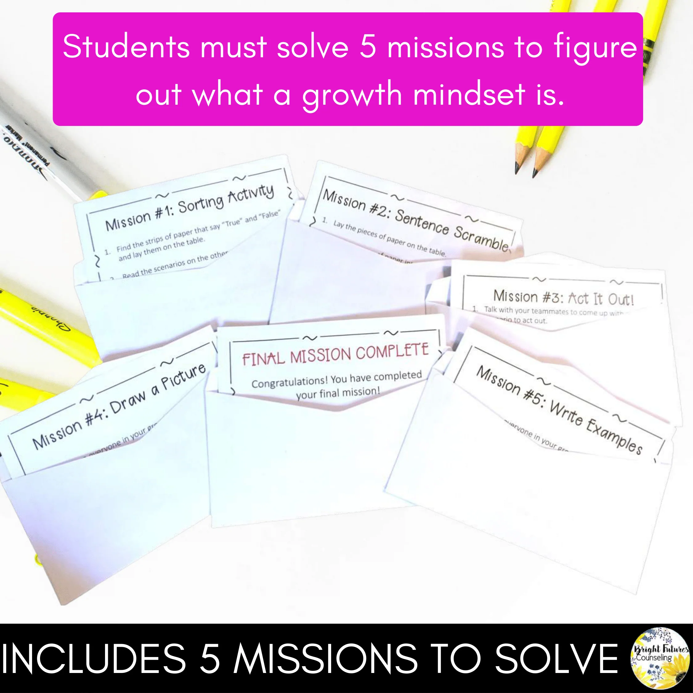 Interactive Growth Mindset Escape Room Class Lesson: Growth vs. Fixed Mindset - Image 3