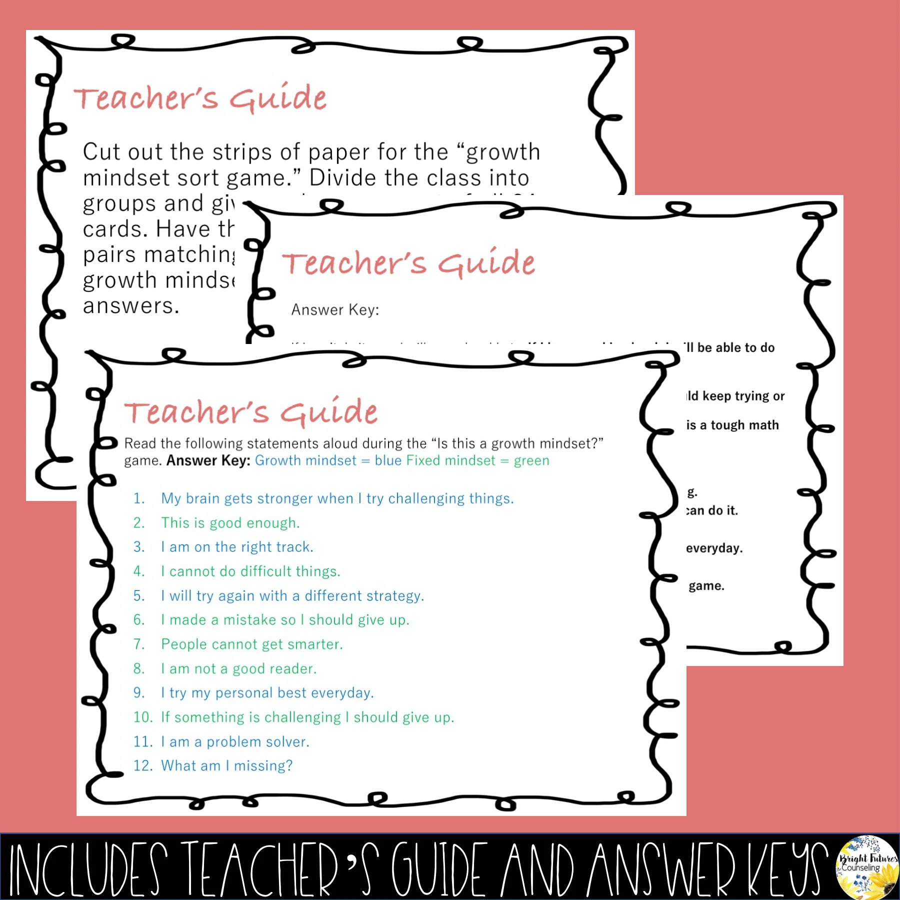 Growth Mindset vs. Fixed Mindset Classroom Guidance Lesson, Video, and Game - Image 2