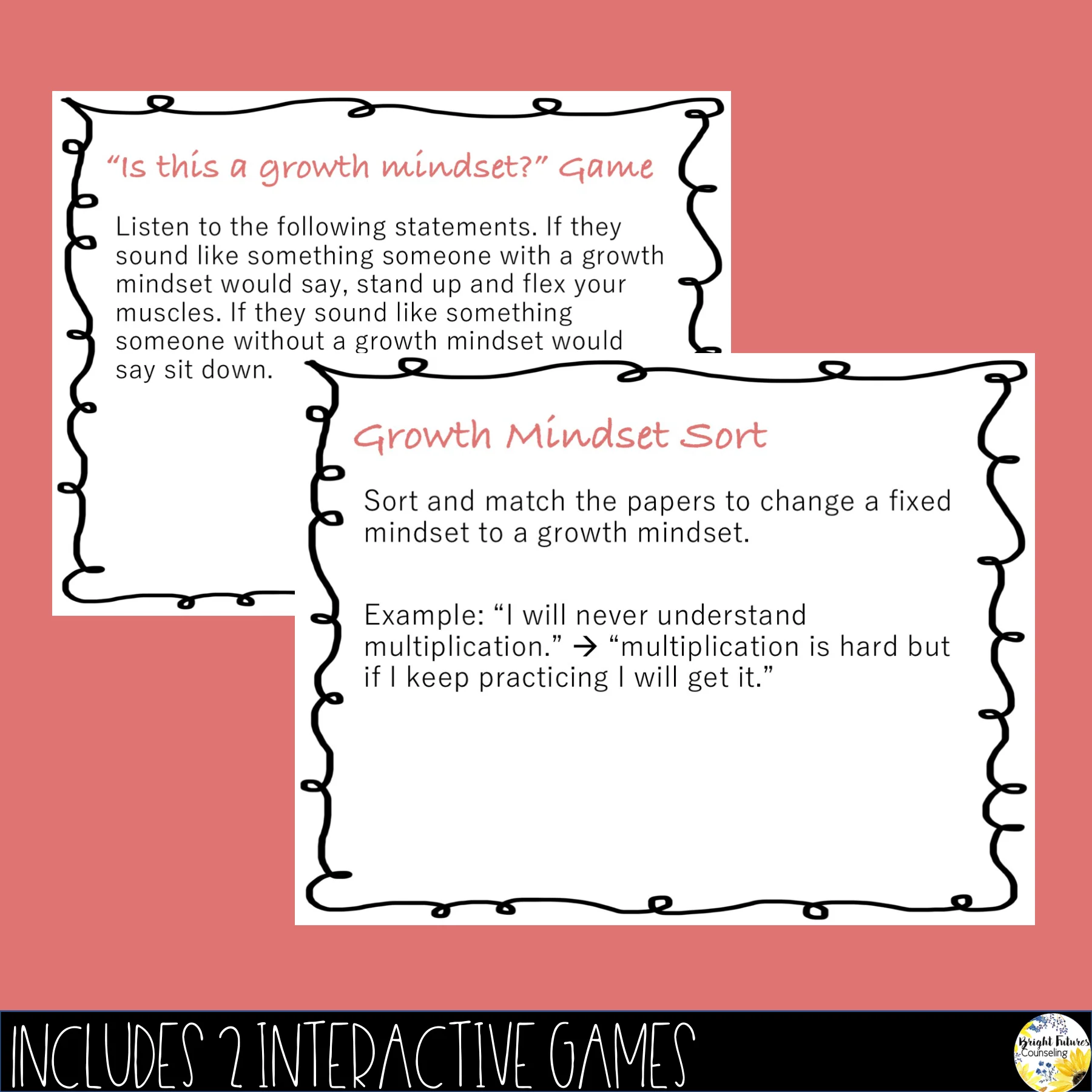 Growth Mindset vs. Fixed Mindset Classroom Guidance Lesson, Video, and Game - Image 3