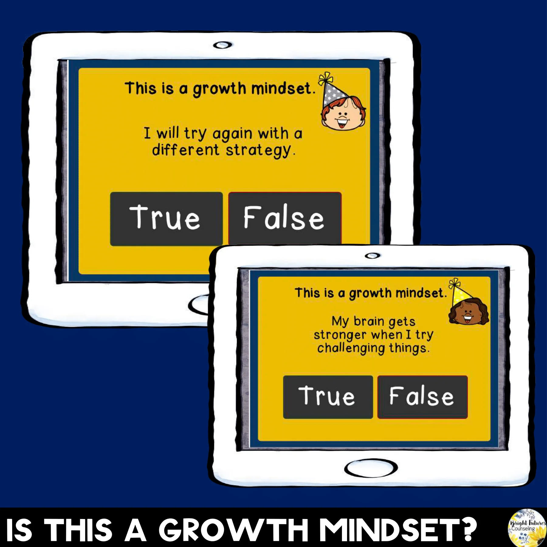 Growth Mindset vs. Fixed Mindset New Year Themed Boom Cards Digital Activity - Image 5
