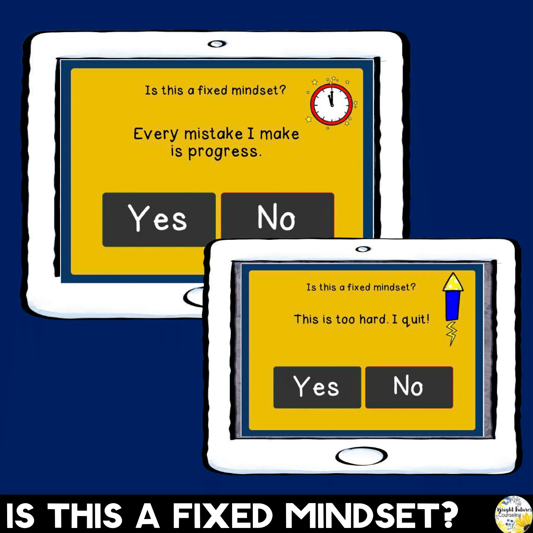 Growth Mindset vs. Fixed Mindset New Year Themed Boom Cards Digital Activity - Image 6