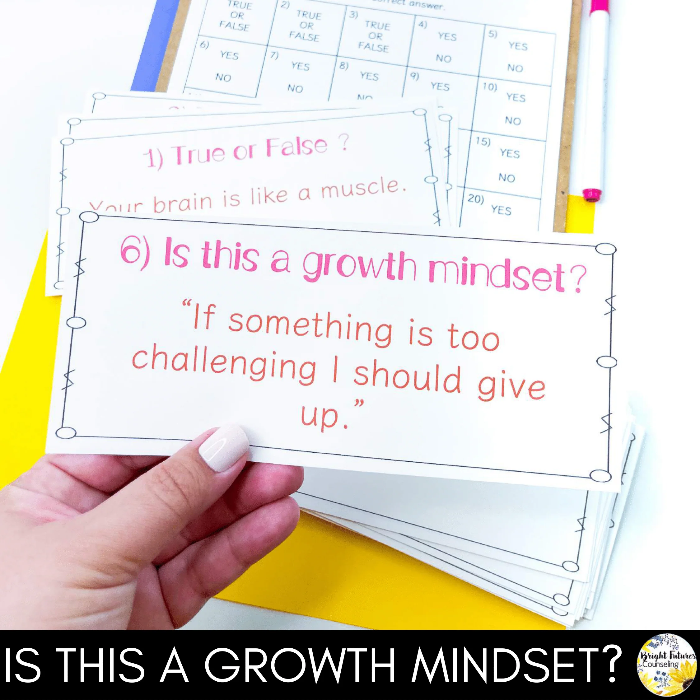 Growth Mindset Scoot Game School Counseling Game for Growth Mindset - Image 5