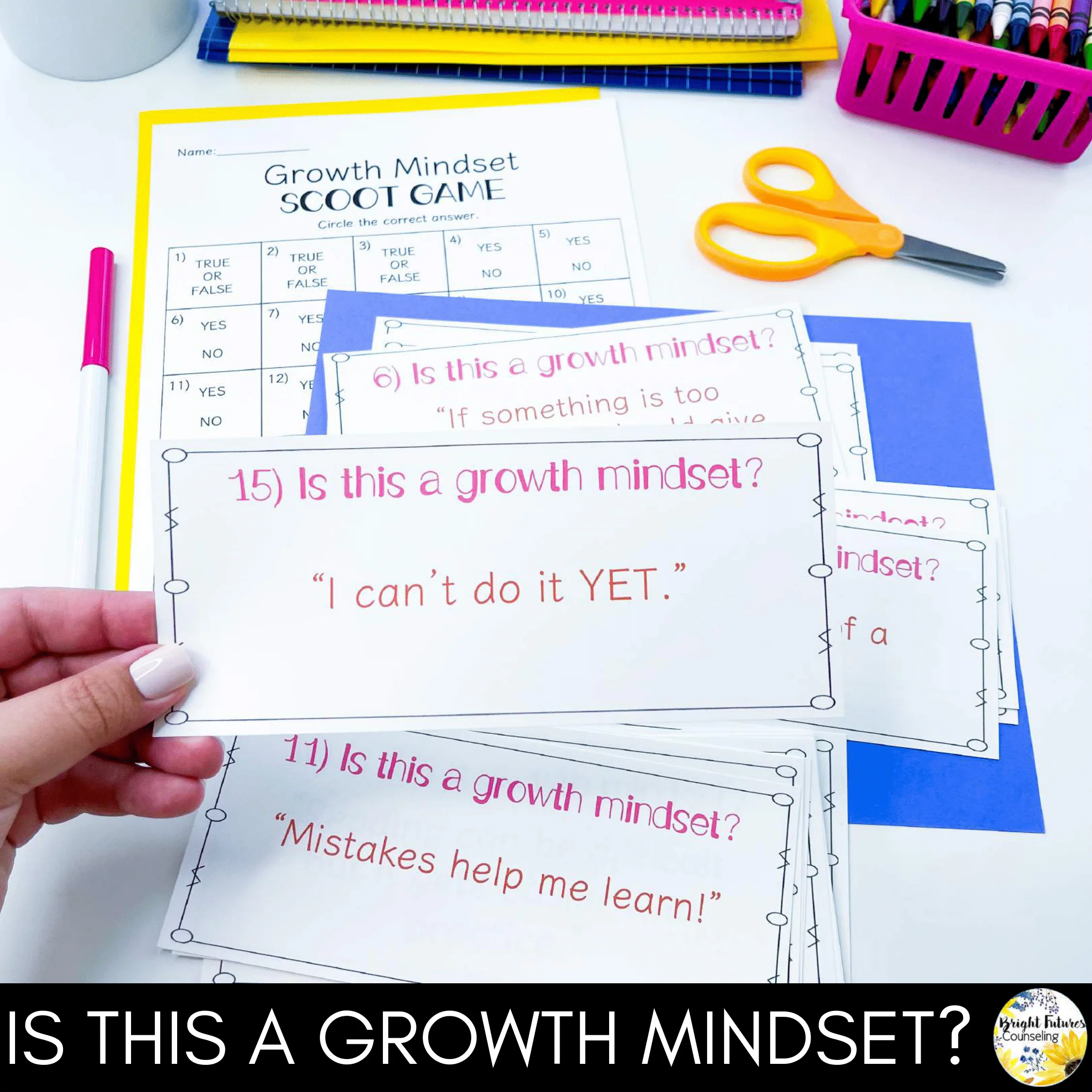 Growth Mindset Scoot Game School Counseling Game for Growth Mindset - Image 8