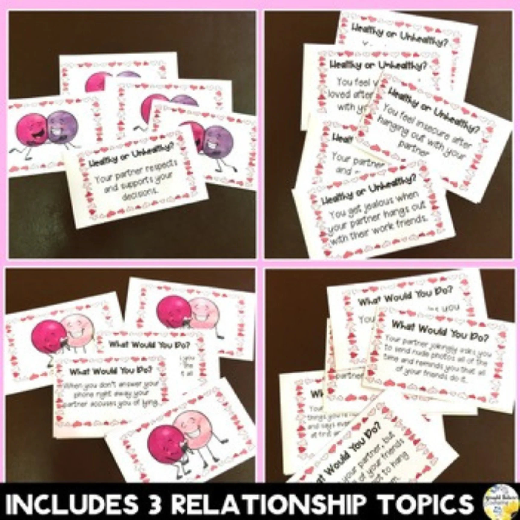 Healthy vs. Unhealthy Friendships and Relationships Valentine's Discussion Cards - Image 10