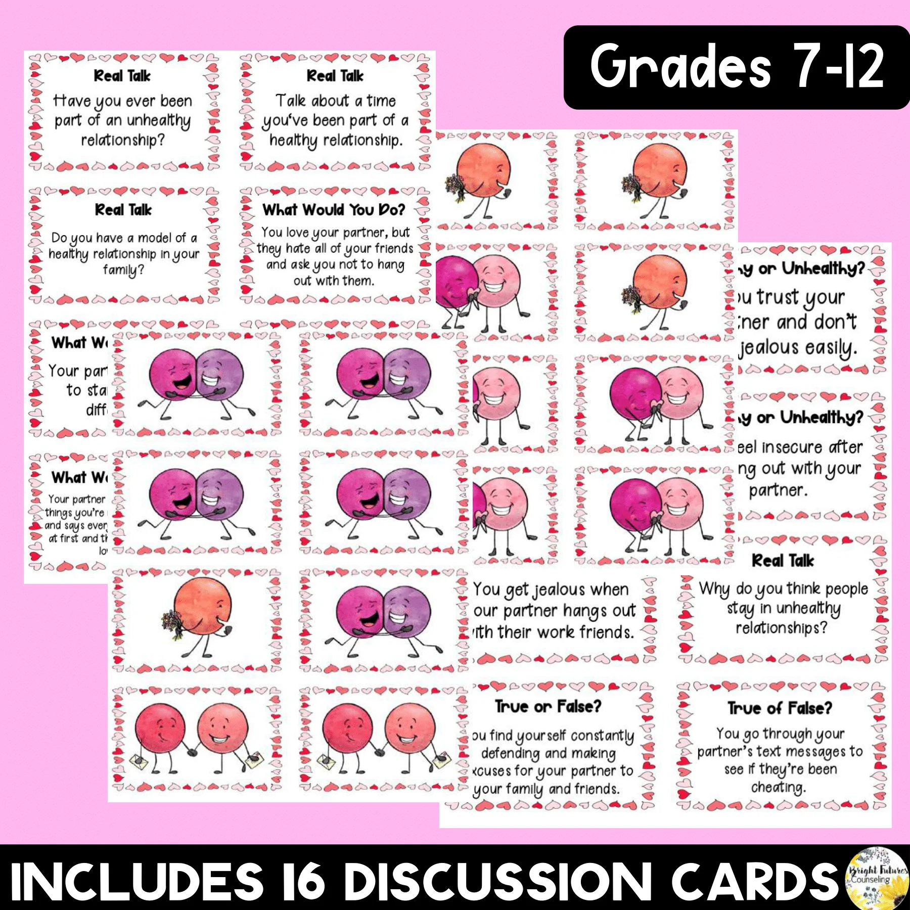 Healthy vs. Unhealthy Friendships and Relationships Valentine's Discussion Cards - Image 3