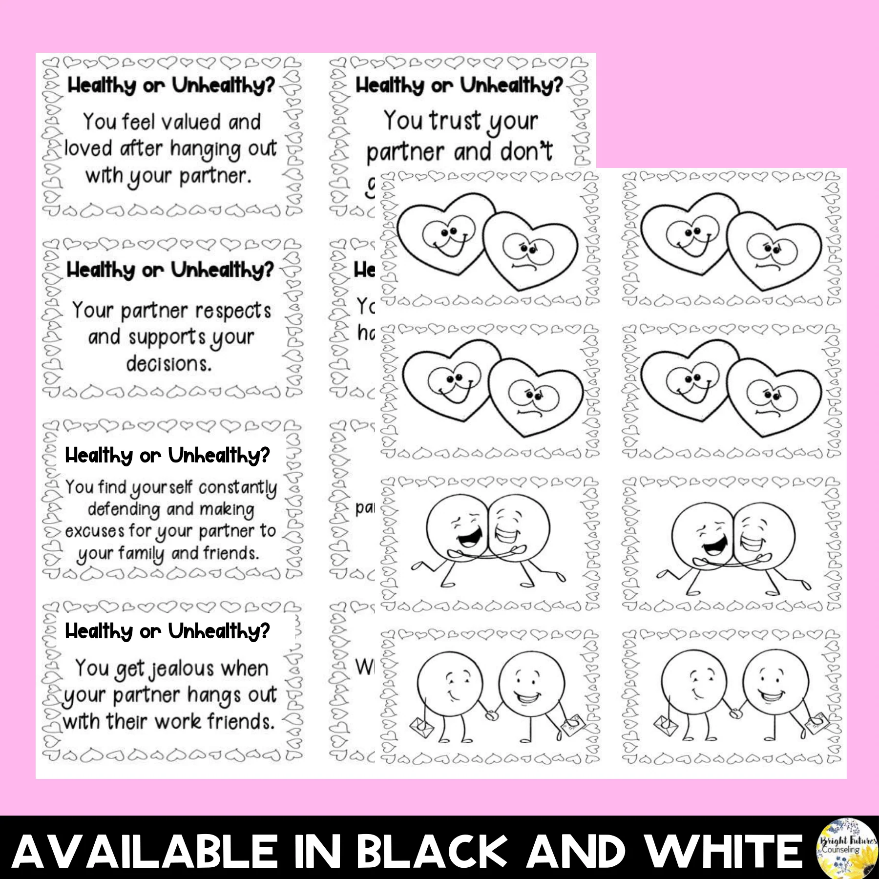 Healthy vs. Unhealthy Friendships and Relationships Valentine's Discussion Cards - Image 6