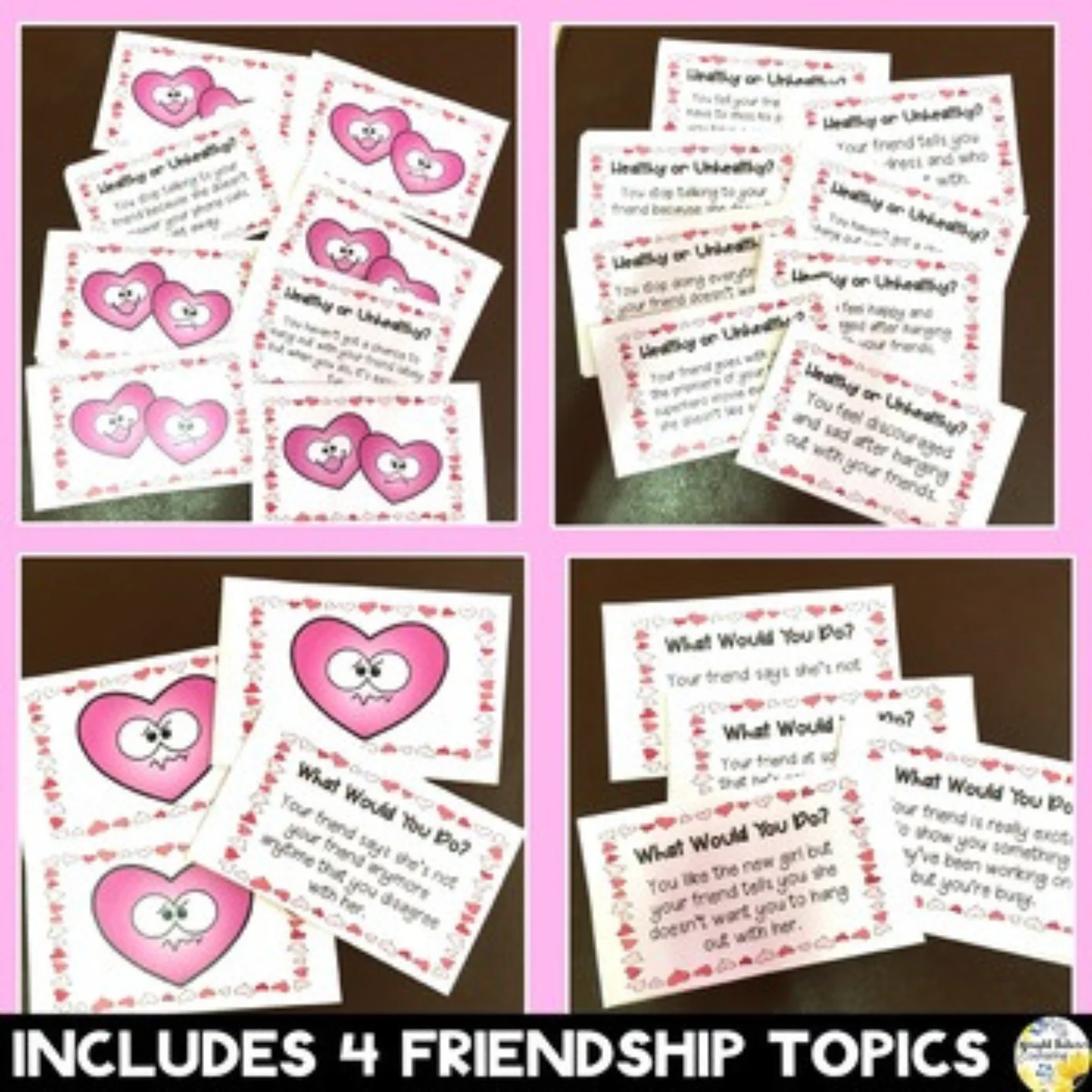 Healthy vs. Unhealthy Friendships and Relationships Valentine's Discussion Cards - Image 8