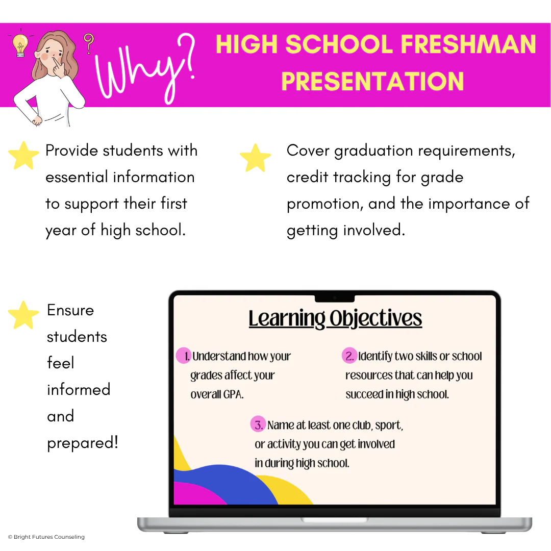 High School Counseling Freshman Foundations Presentation- Lesson for 9th Grade - Image 2