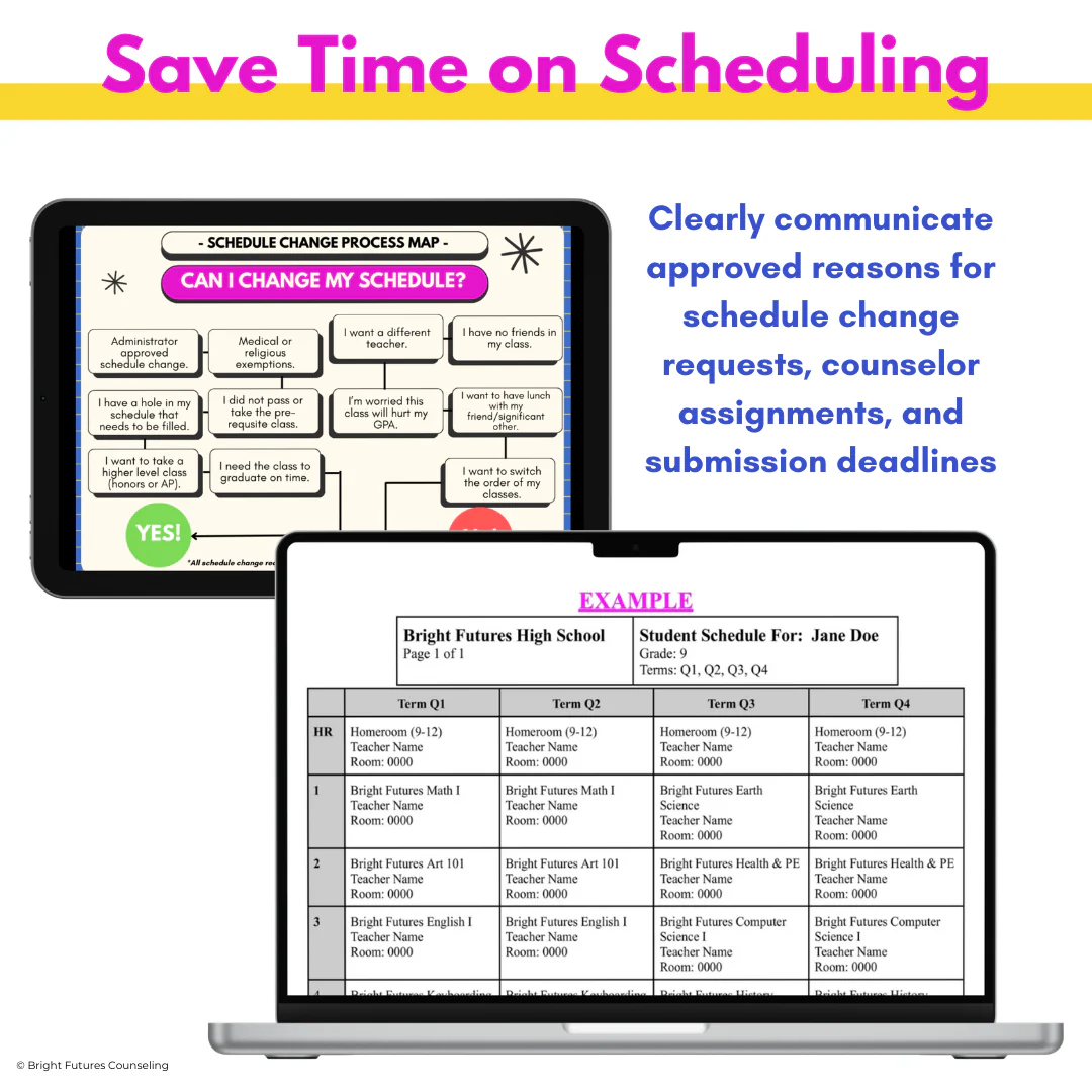 High School Counseling Schedule Change Toolkit - High School Schedule Template - Image 2