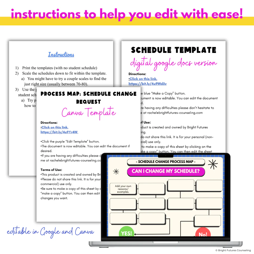 High School Counseling Schedule Change Toolkit - High School Schedule Template - Image 7