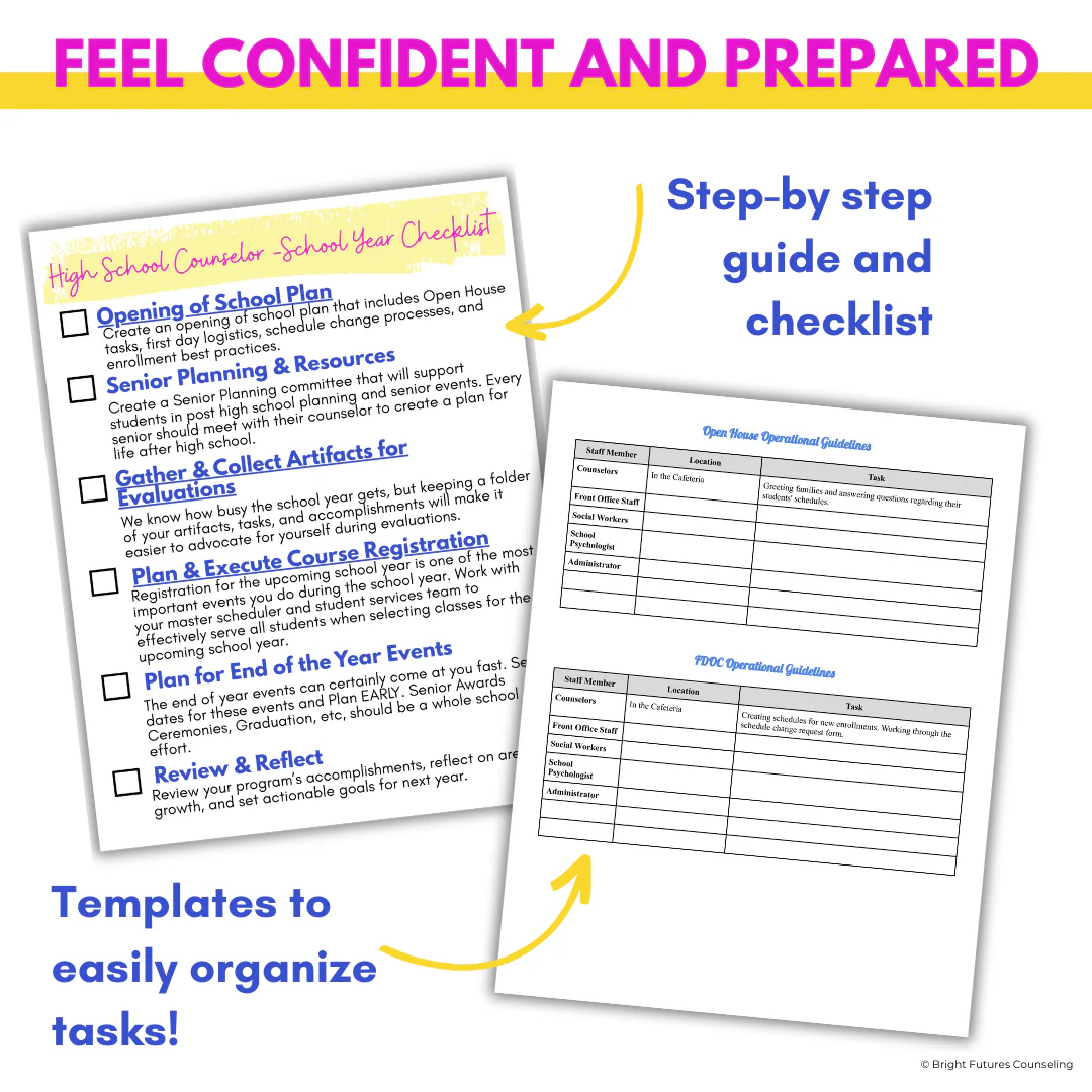 High School Counselor School Year Checklist - High School Counseling Planning - Image 4