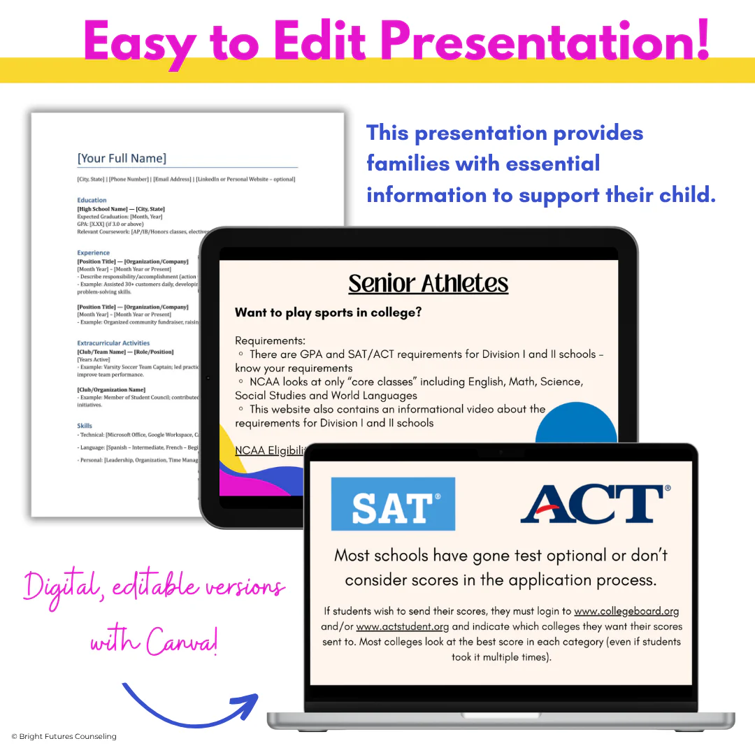 High School Senior Parent Night Presentation - Tools for High School Counselors - Image 5