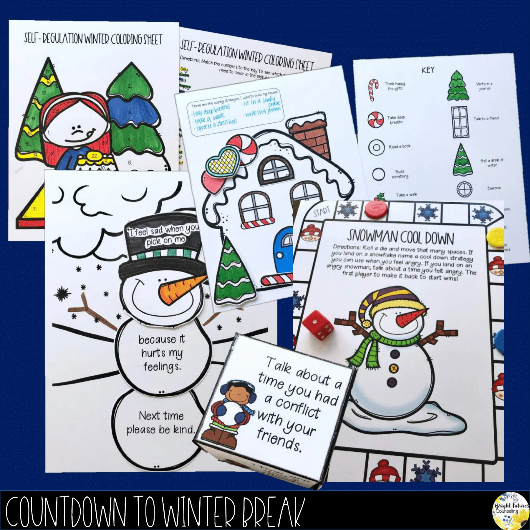Holiday Break Countdown Bundle - 80 Seasonal School Counseling Activities - Image 4