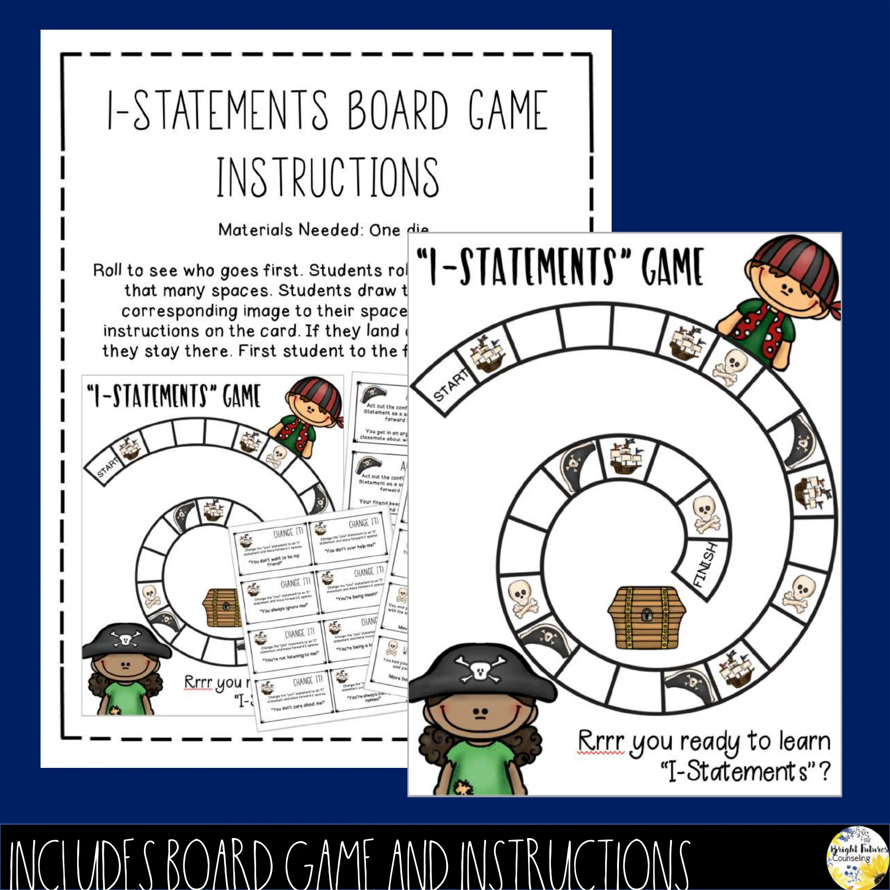 I-Statements School Counseling Board Game with Digital Version - Image 2