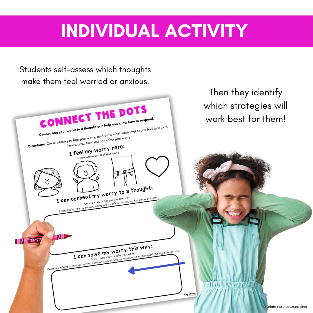 Identifying Worries Lesson & Activities - Anxiety Coping Skills for Kindergarten - Image 11