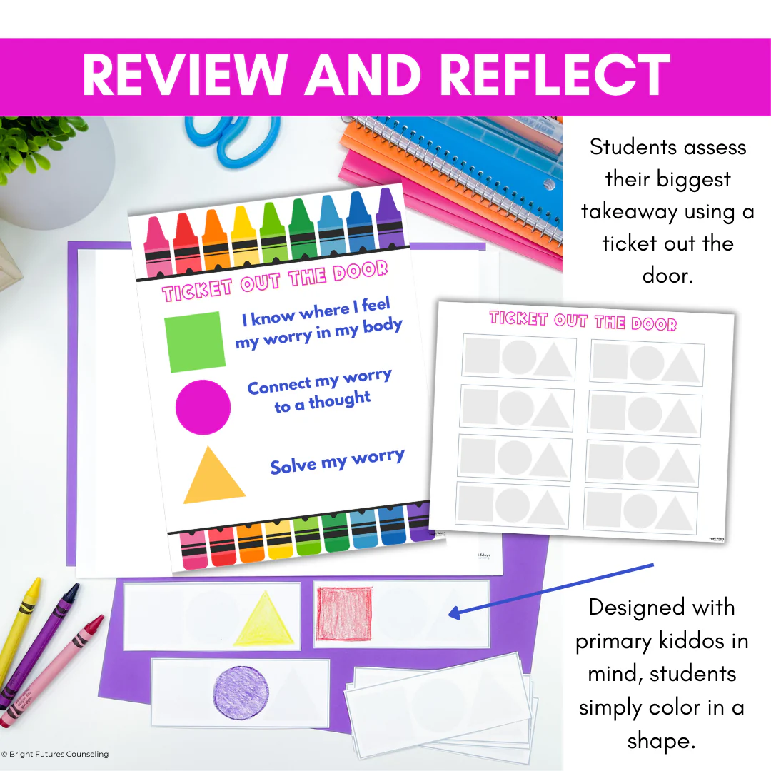 Identifying Worries Lesson & Activities - Anxiety Coping Skills for Kindergarten - Image 12