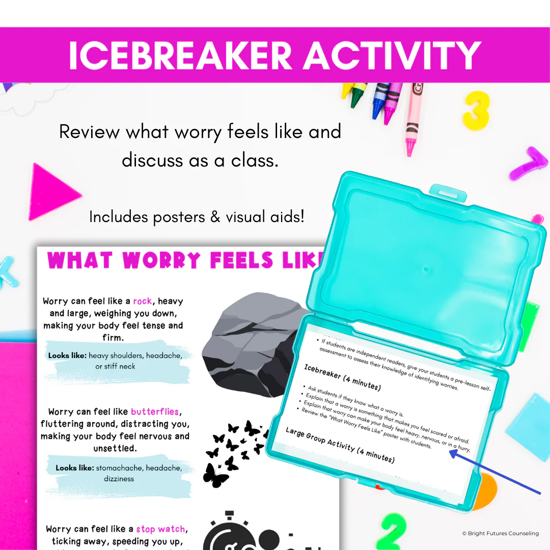 Identifying Worries Lesson & Activities - Anxiety Coping Skills for Kindergarten - Image 8