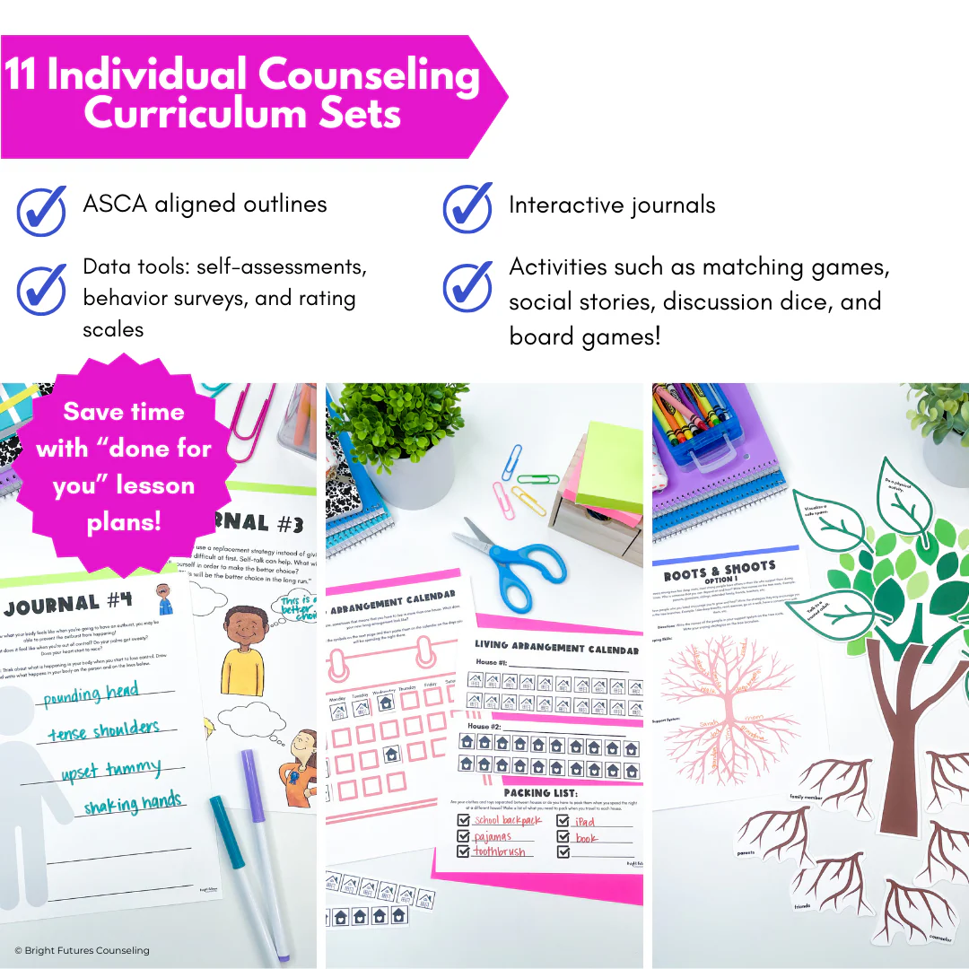 Individual Counseling Curriculum Bundle - 11 Individual Counseling Curricula - Image 4