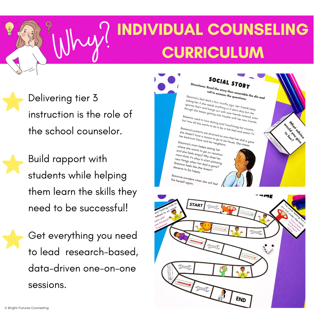 Individual Counseling Curriculum Bundle - Five Individual Counseling Topics - Image 3