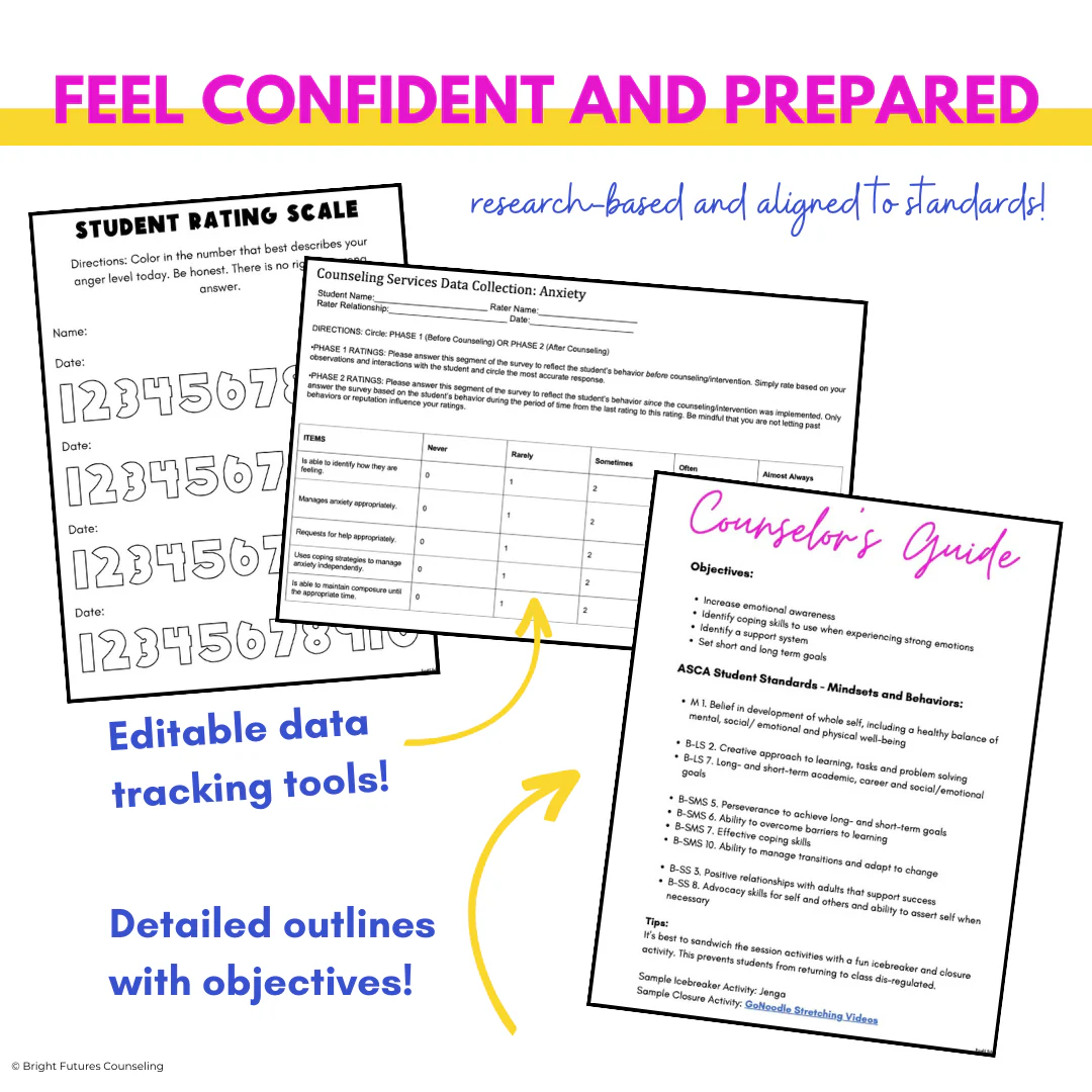 Individual Counseling Curriculum Bundle - Five Individual Counseling Topics - Image 6