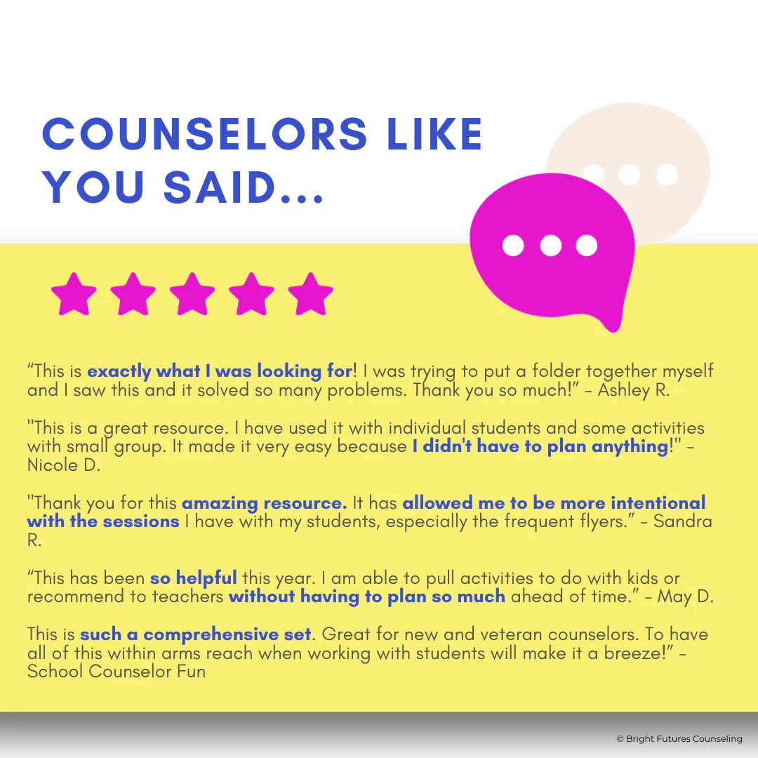 Individual Counseling Curriculum Bundle - Five Individual Counseling Topics - Image 7