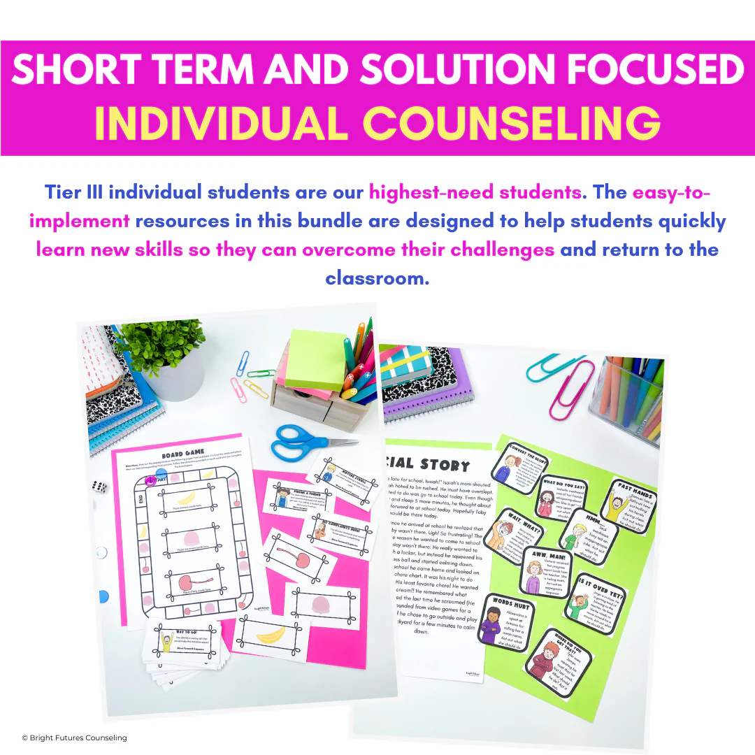 Individual Counseling Curriculum Bundle II with 6 School Counseling Lesson Plans - Image 2