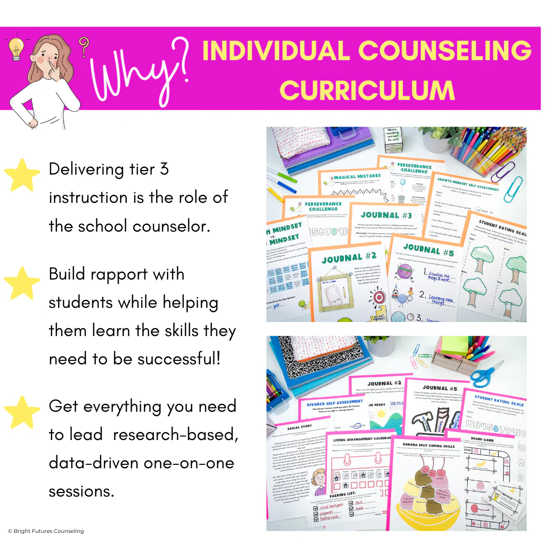 Individual Counseling Curriculum Bundle II with 6 School Counseling Lesson Plans - Image 3