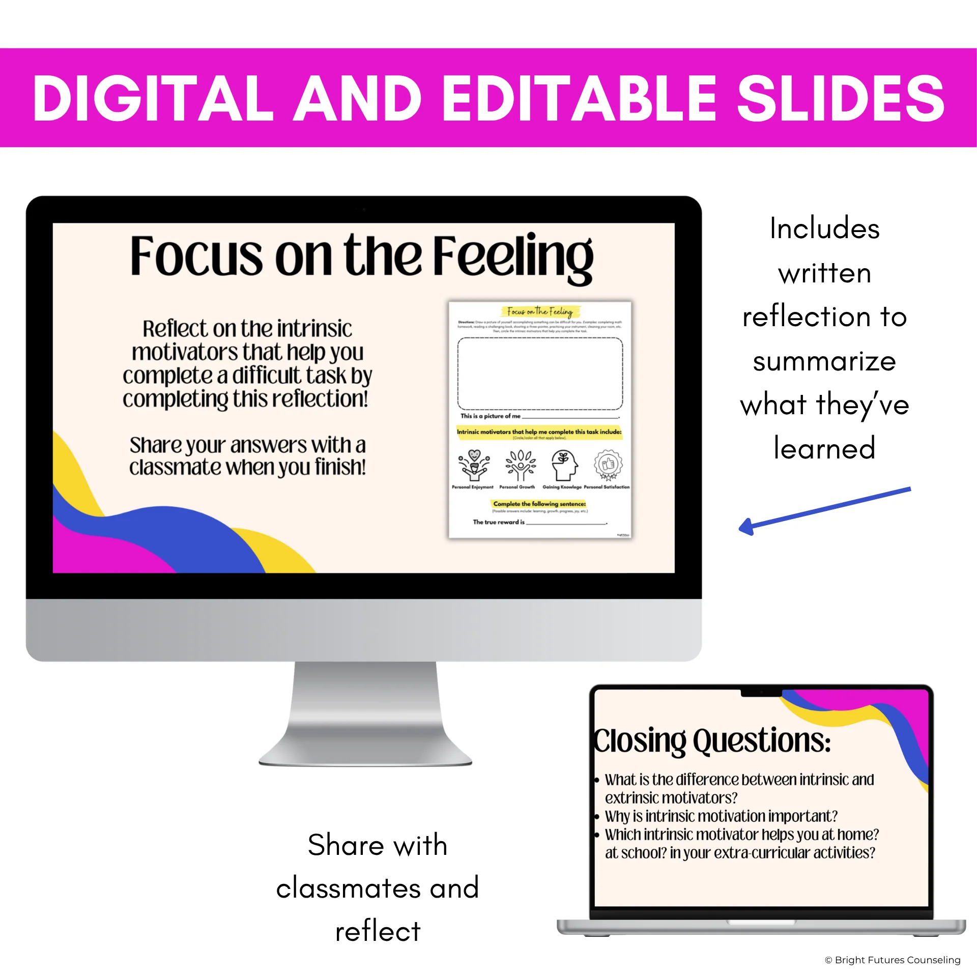 Intrinsic Motivation Counseling Lesson- Activities to Teach Intrinsic Motivation - Image 7