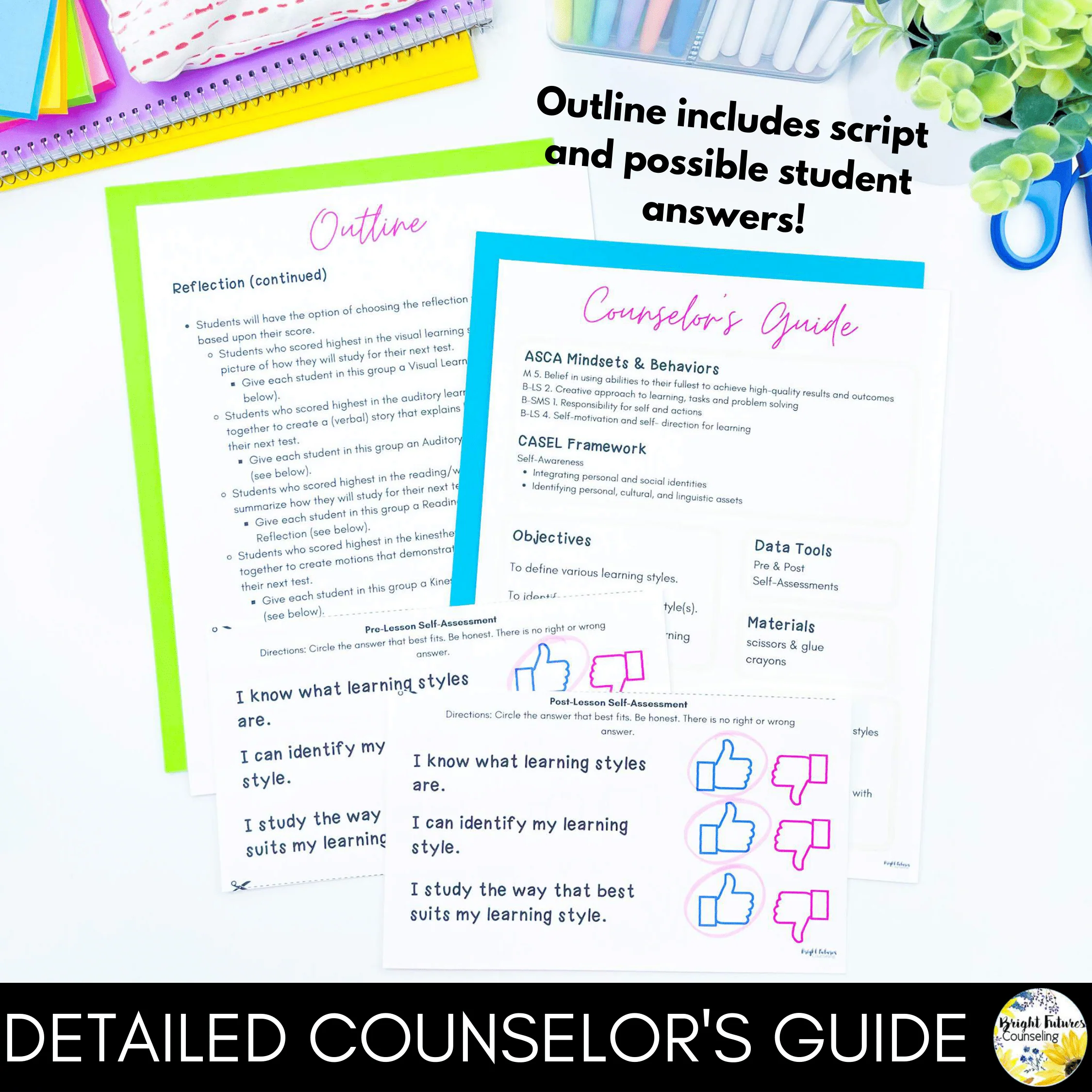 Learning Styles SEL School Counseling Lesson: Learning Style Survey & Activities - Image 2