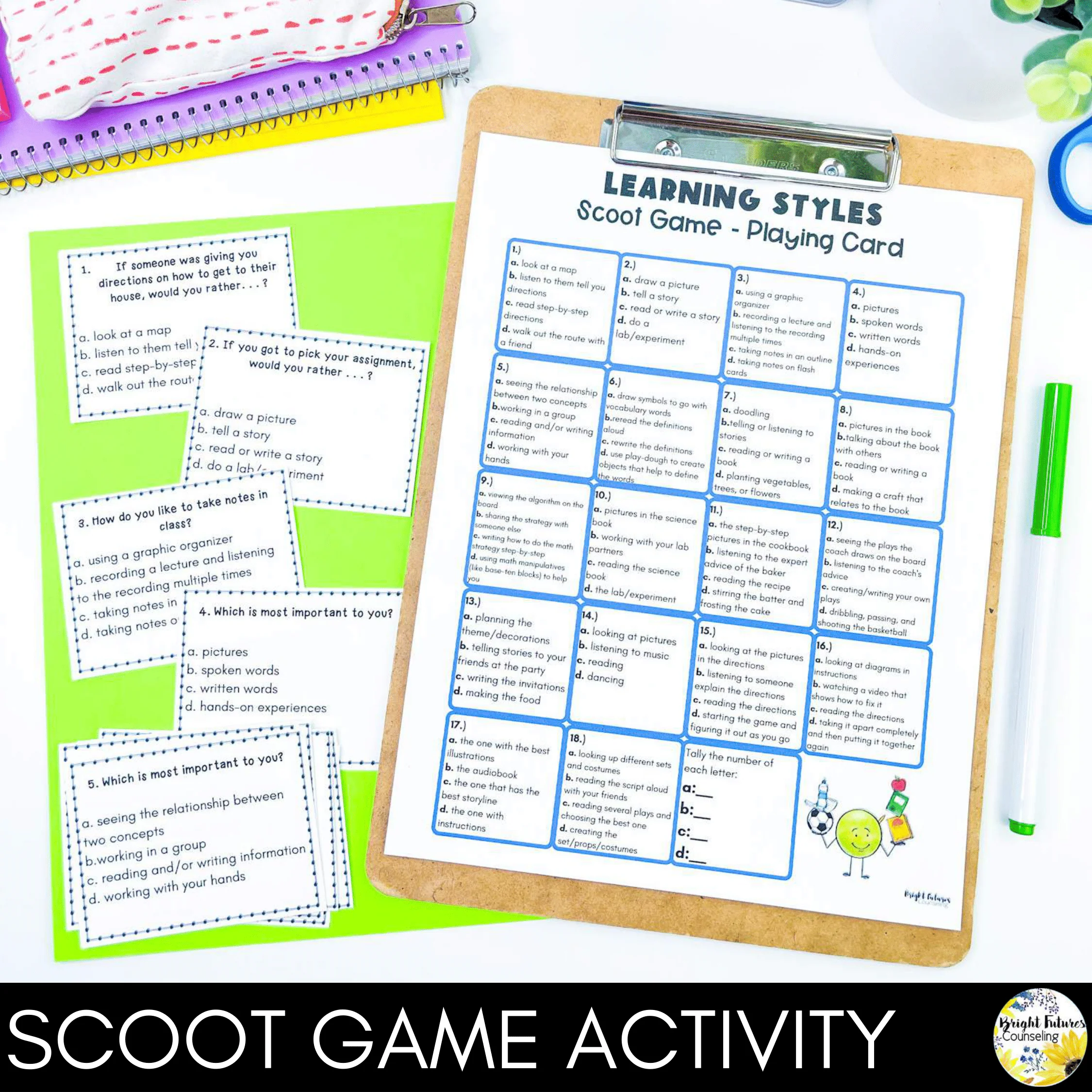 Learning Styles SEL School Counseling Lesson: Learning Style Survey & Activities - Image 6