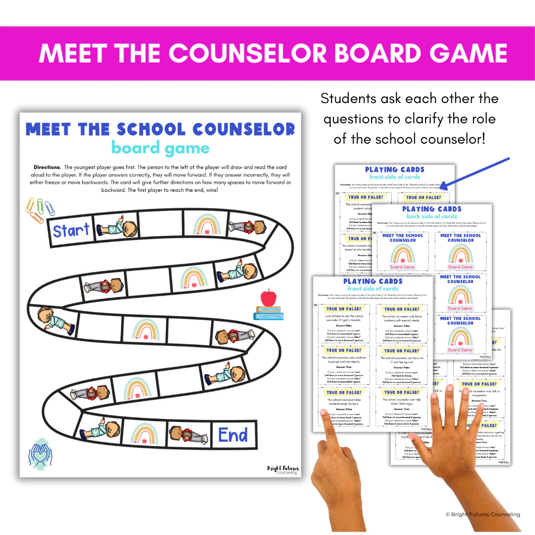 Meet the Counselor Board Game - Back to School Meet the School Counselor Lesson - Image 5