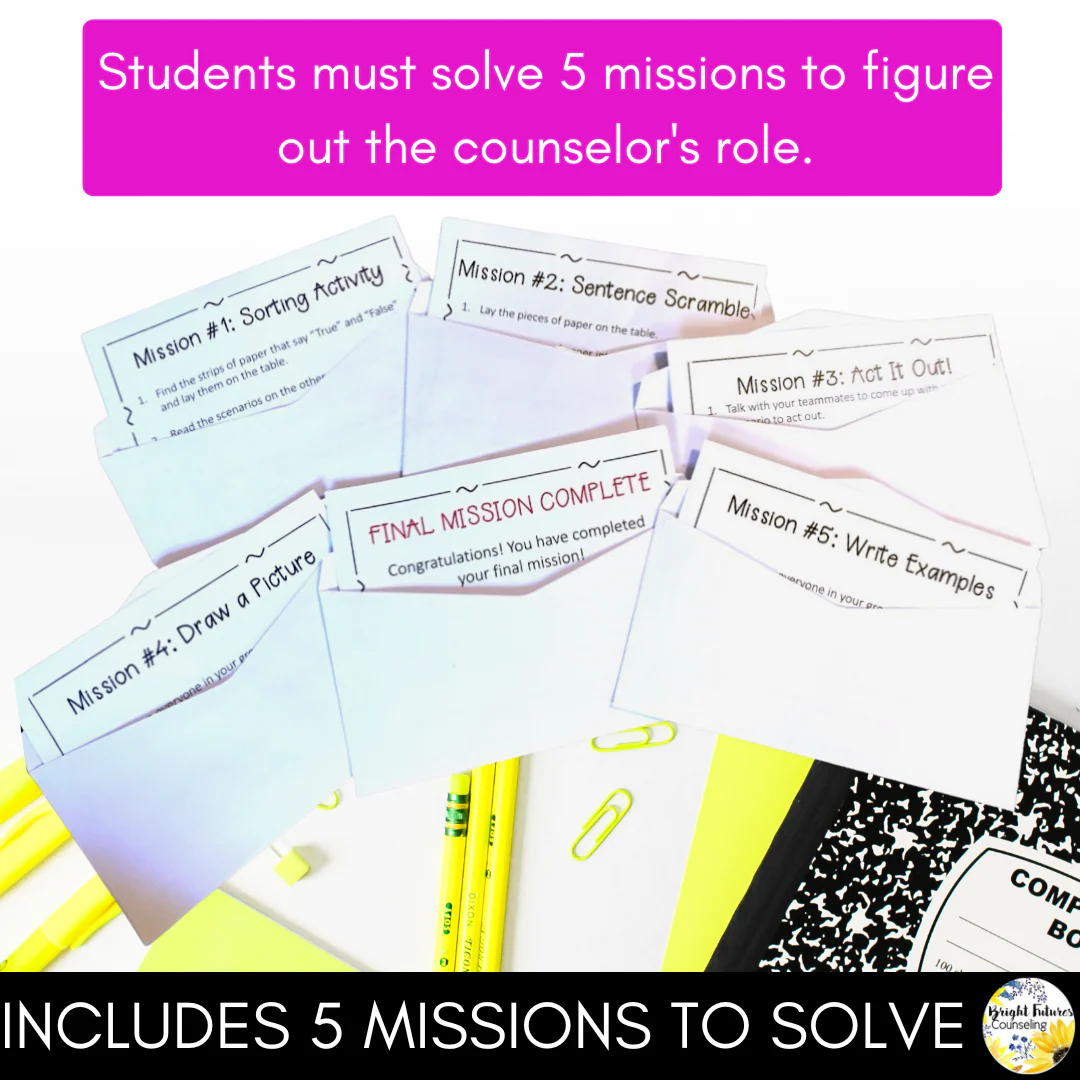 Meet The Counselor Escape Room Guidance Lesson - Mission Meet The Counselor - Image 4