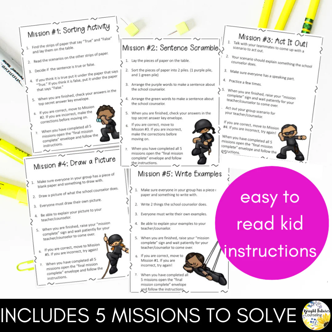 Meet The Counselor Escape Room Guidance Lesson - Mission Meet The Counselor - Image 5