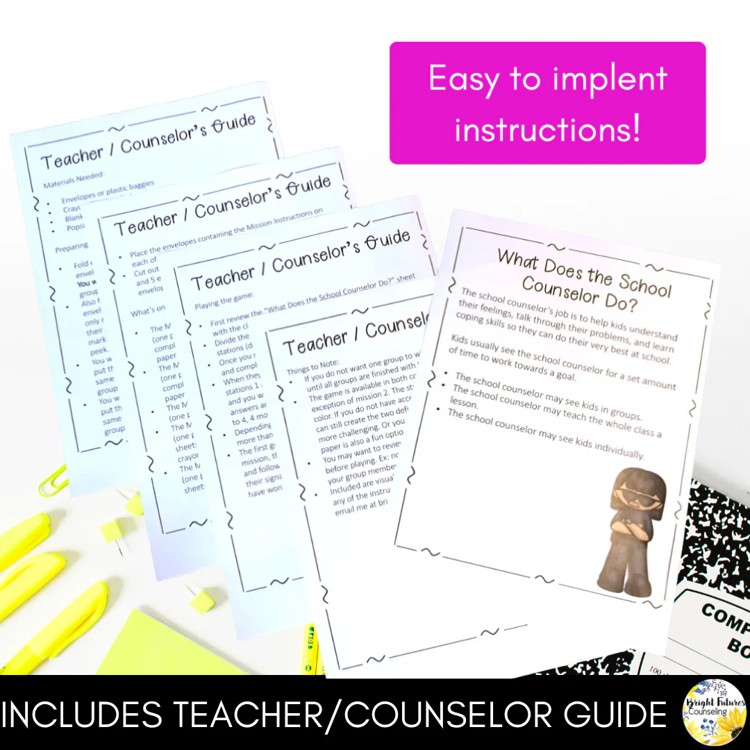Meet The Counselor Escape Room Guidance Lesson - Mission Meet The Counselor - Image 6