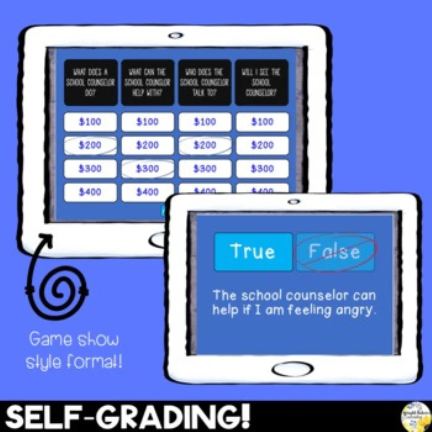Meet the Counselor Game Show BOOM CARDS - Digital School Counseling Game - Image 4