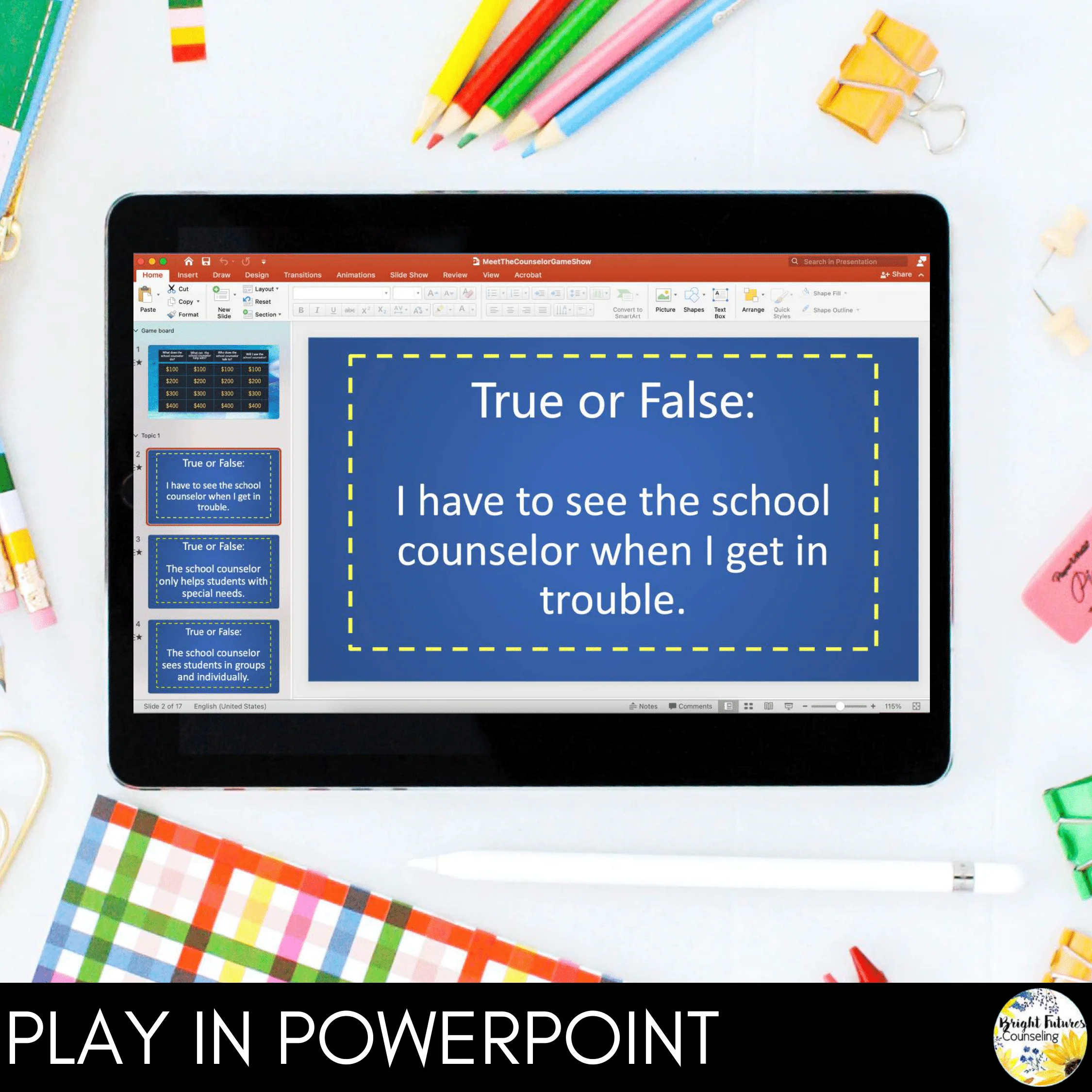 Meet the School Counselor Game Show - Meet the Counselor Template Editable Intro - Image 3