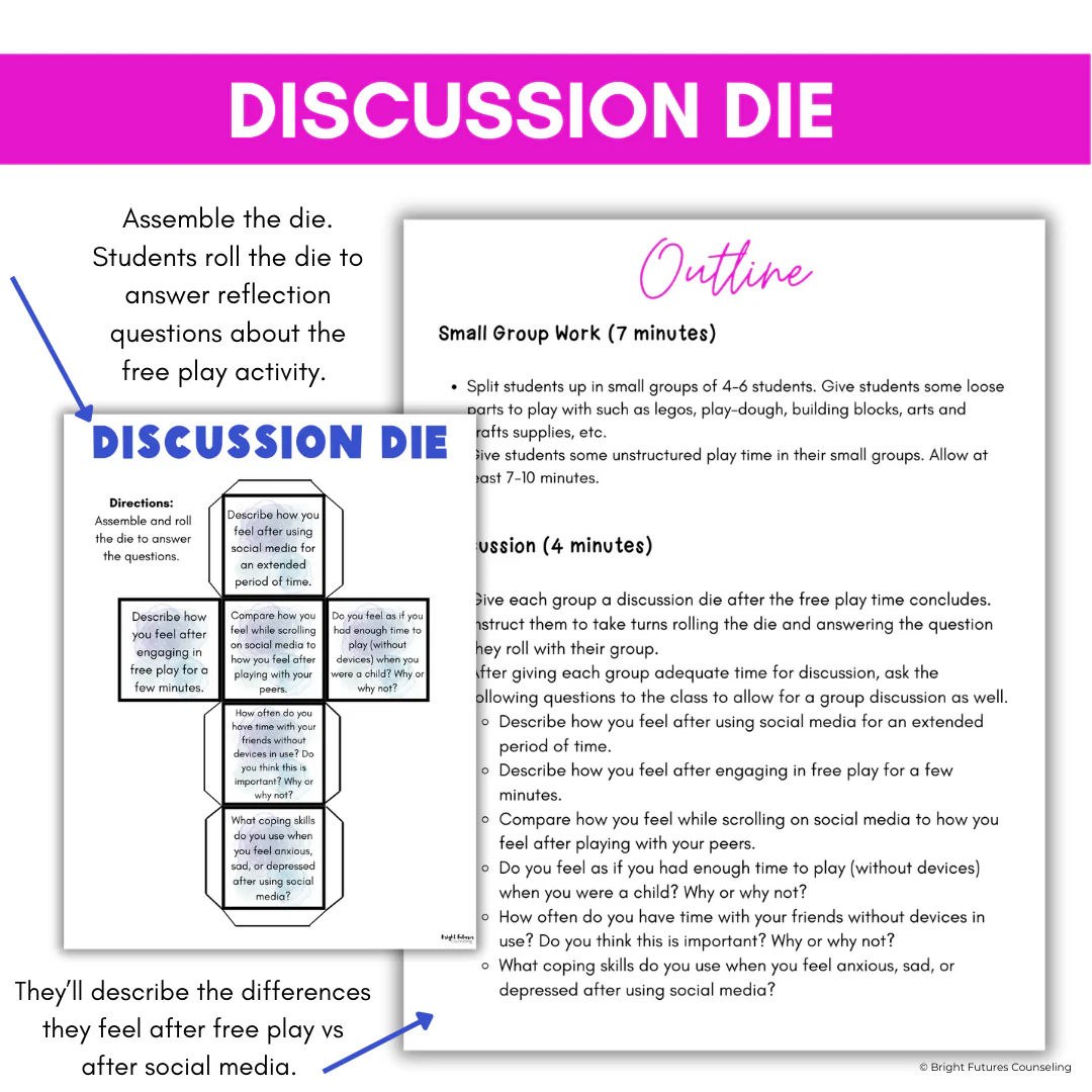 Mental Health, Tech, & Social Media Safety Lesson for Middle School Counseling - Image 9